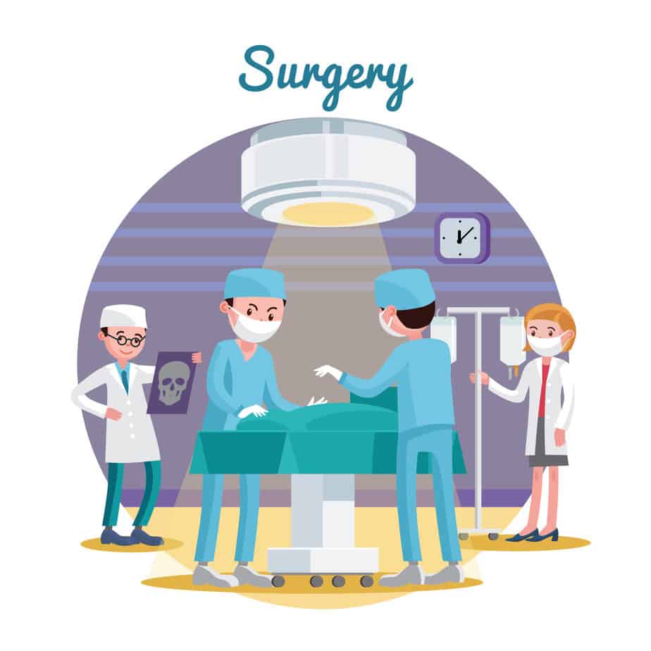 Doctors performing surgery